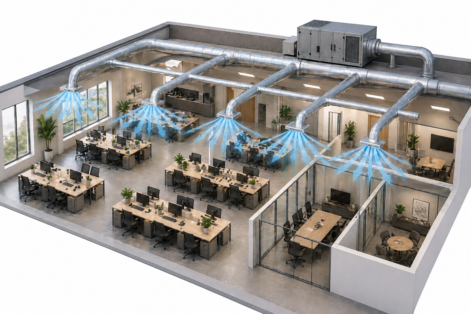 Ductwork distribution network